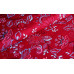 10cm Baumwolldruck SCARLET STITCHES BY HENRY GLASS  Blumenranken auf Rot (Grundpreis € 17,00/m) 